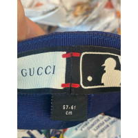 Gucci Hoed/Muts Katoen in Blauw