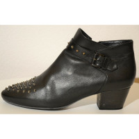 Vic Matie Bottines en Cuir en Noir