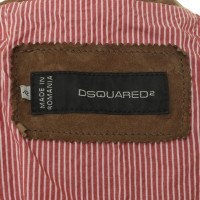 Dsquared2 Lederen vest met sieraden toepassingen