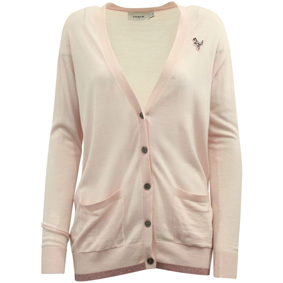 Coach Blazer aus Wolle in Rosa / Pink