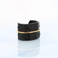 Yves Saint Laurent Armreif/Armband aus Leder in Braun