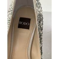 Rodo Pumps/Peeptoes Leather in Silvery