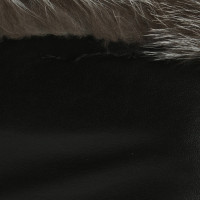 Other Designer Leonardo - leather coat with fur collar