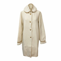 Ermanno Scervino Jacke/Mantel aus Wolle in Weiß