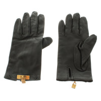 Hermès Leather gloves with metal application