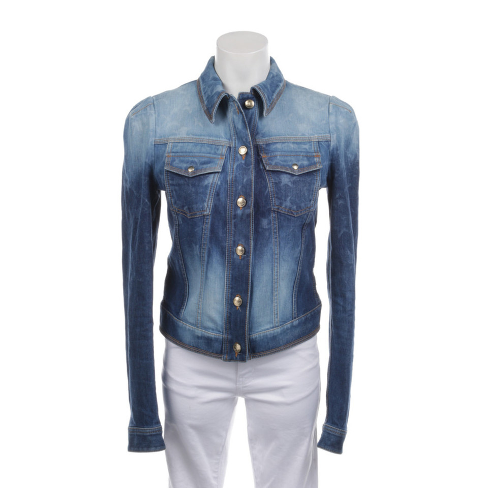 Just Cavalli Veste/Manteau en Coton en Bleu