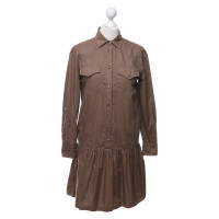 Brunello Cucinelli Robe chemisier marron