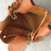 Car Shoe Sac en cuir orange
