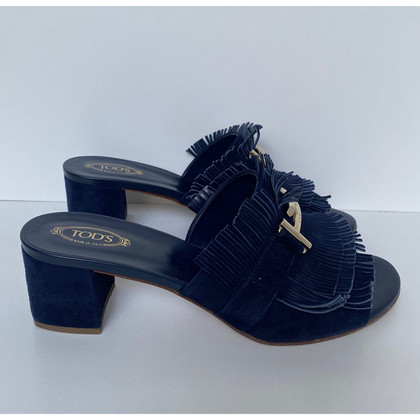Tod's Sandals Suede in Blue