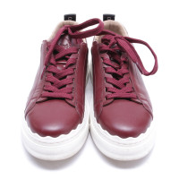 Chloé Sneakers aus Leder in Rot