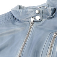 SCHYIA Jacke/Mantel aus Leder in Blau