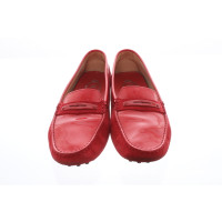 Tod's Slippers/Ballerina's Leer in Rood