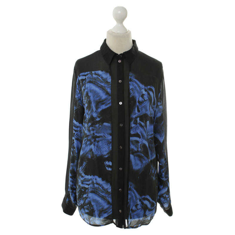 Lala Berlin Horses-print silk blouse
