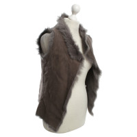 Karl Donoghue Fur waistcoat in grey