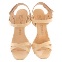 Pedro Garcia Sandals Patent leather in Nude