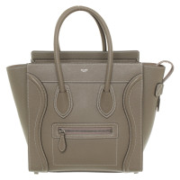 Céline Luggage Micro aus Leder in Taupe