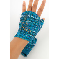 Chanel Handschuhe aus Leder in Blau