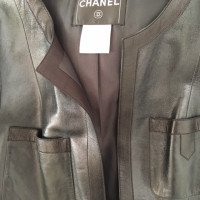 Chanel cappotto di pelle con maniche corte