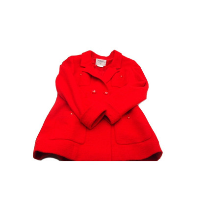 Chanel Jacke/Mantel aus Wolle in Rot