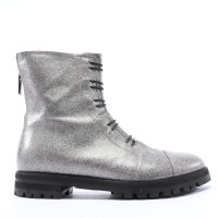 Jimmy Choo Ankle boots Leather in Silvery