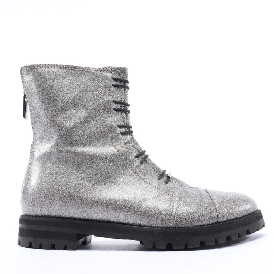 Jimmy Choo Bottines en Cuir en Argenté