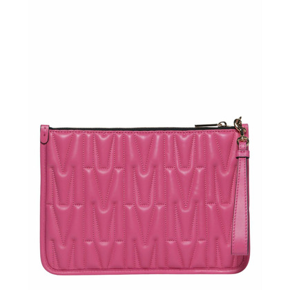 Moschino Clutch Bag Leather in Pink