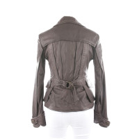 Just Cavalli Jacket/Coat Leather in Black