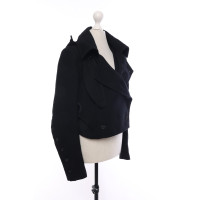 Ann Demeulemeester Jacke/Mantel aus Wolle in Schwarz