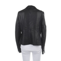 SCHYIA Jacke/Mantel aus Leder in Schwarz