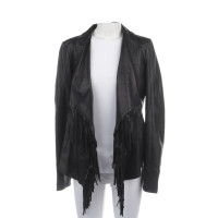 SCHYIA Jacke/Mantel aus Leder in Schwarz