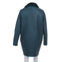 Closed Jacket/Coat Leather in Blue