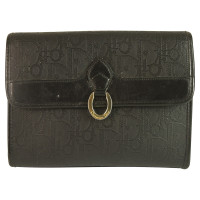 Christian Dior Clutch Bag Canvas in Black