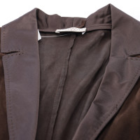 Brunello Cucinelli Jacke/Mantel aus Leder in Braun