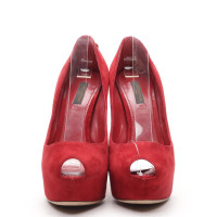 Louis Vuitton Pumps/Peeptoes Leather in Red