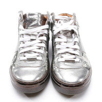 Jimmy Choo Trainers Leather in Silvery