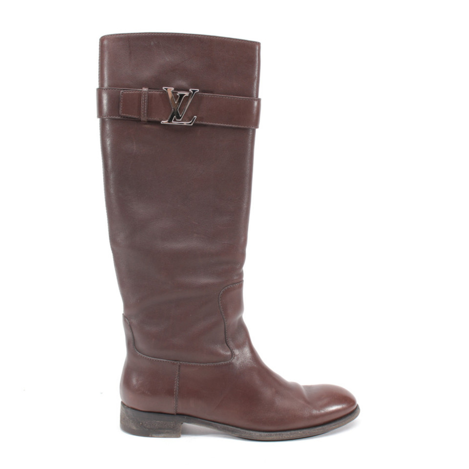 Louis Vuitton Boots Leather in Brown