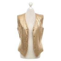 Escada Vest Leather in Gold