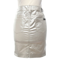 7 For All Mankind Skirt Cotton in Silvery