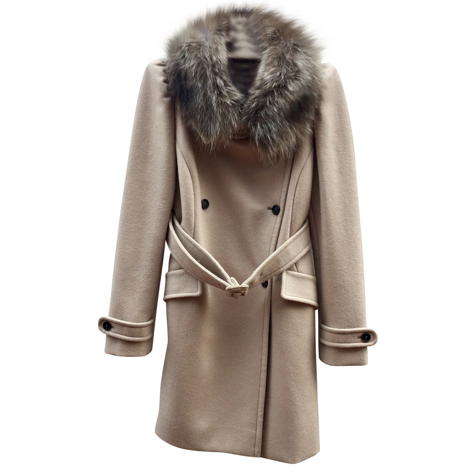 Miu Miu Wool coat with fur collar