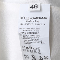 Dolce & Gabbana Zijden rok in crème / zwart