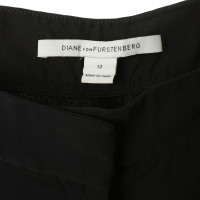 Diane Von Furstenberg Black pants with details in nude