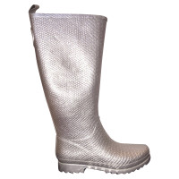 Stuart Weitzman Silver rubber boots