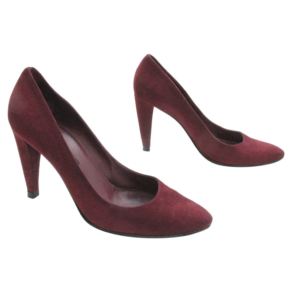 Sergio Rossi Pumps/Peeptoes Suede in Bordeaux