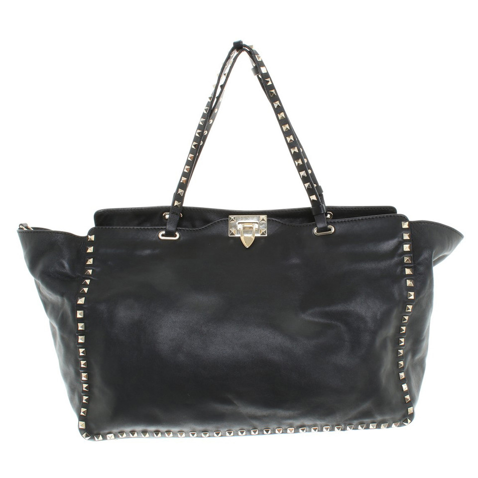 Valentino Garavani '' Rockstud Shopper '' in black