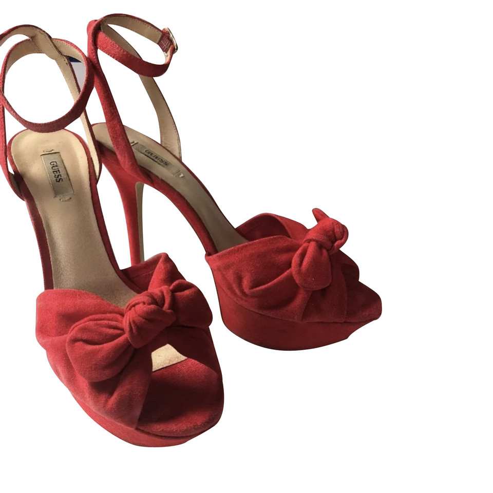 Guess Sandals Suede in Red