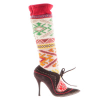 Alexander McQueen Boots with knitted leg 