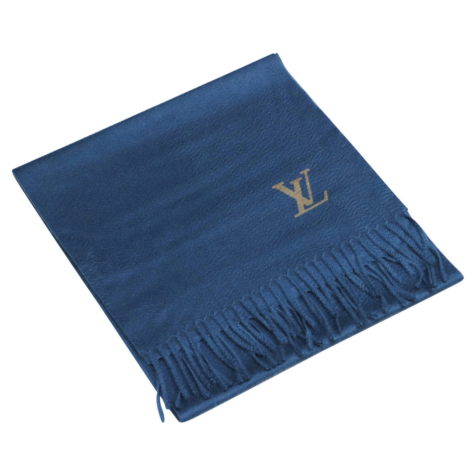 Louis Vuitton Echarpe/Foulard en Cachemire en Bleu