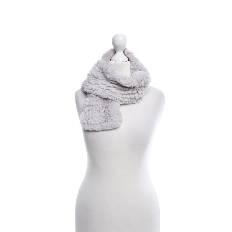 Marc Cain Fur scarf in grey