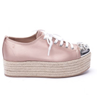 Miu Miu Chaussures de sport en Cuir en Rose/pink