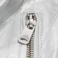 SCHYIA Jacke/Mantel aus Leder in Grau